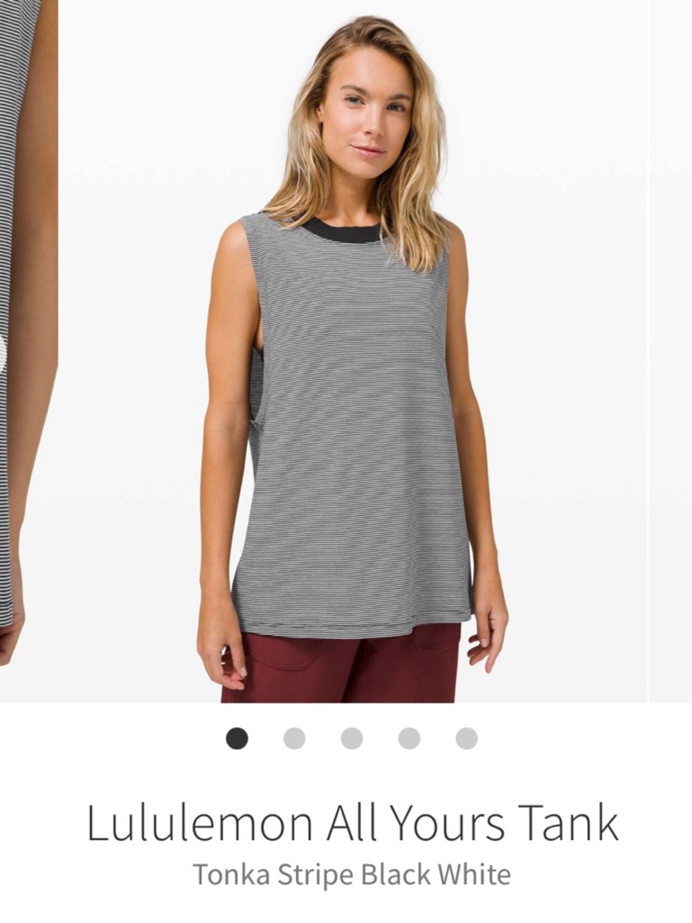 lululemon athletica Tonka Stripe Sleeveless Tank - Black & White